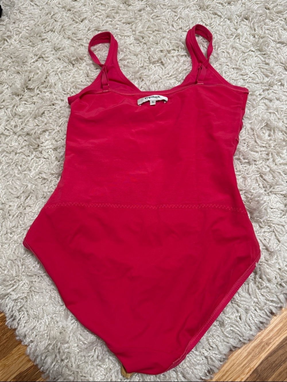 Women’s Ruched One-Piece Swimsuit in Raspberry - Picture 5 of 5